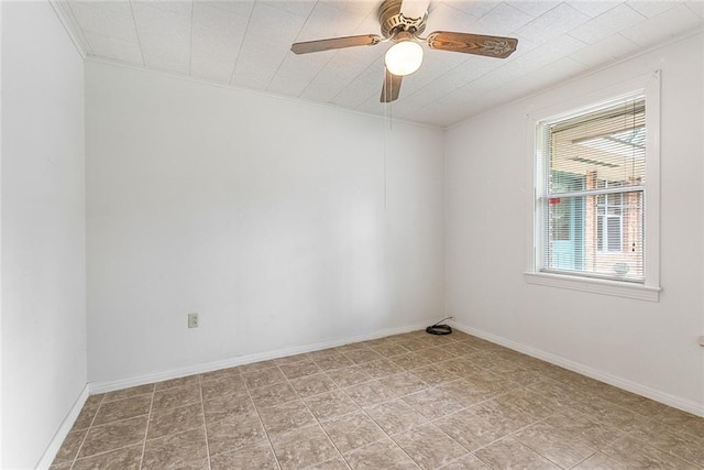 47116 N Morrison Blvd, Hammond, LA 70401 - spare room featuring crown molding and a ceiling fan