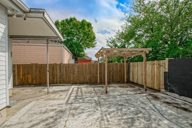 view of patio with fence