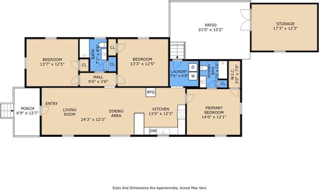 4718 Annette St, New Orleans, LA 70122 - floor plan
