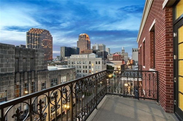 balcony with a city view
