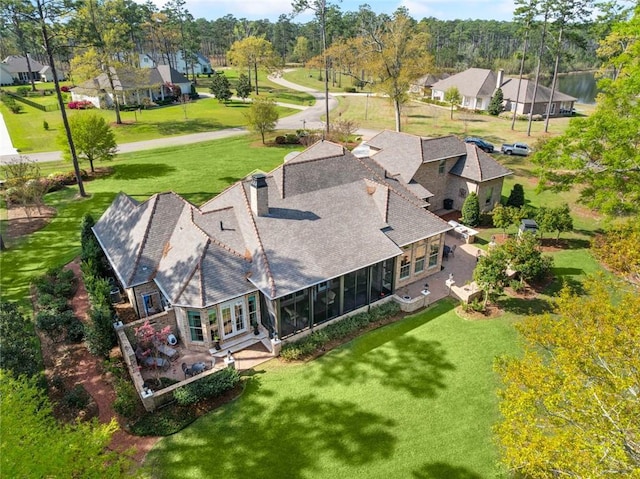 aerial view featuring a residential view