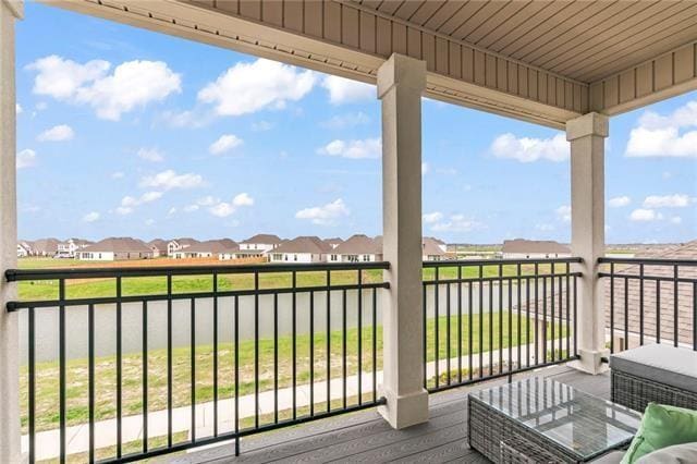 405 Short Bough Ln, Slidell, LA 70461 - wooden terrace featuring a residential view and a water view