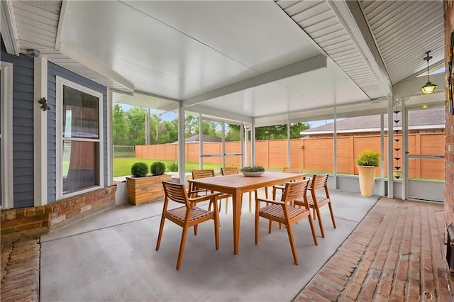 212 Somerset St, La Place, LA 70068 - sunroom with outdoor dining space