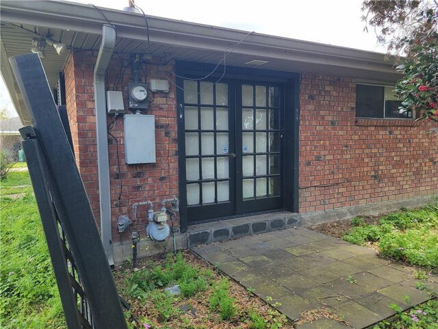 2745 Phil Ln, Marrero, LA 70072 - entrance to property featuring french doors and brick siding