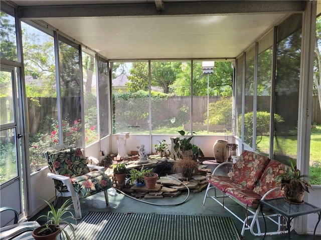 view of sunroom