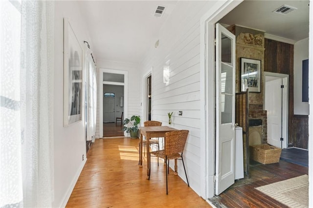 1524 N Dorgenois St, New Orleans, LA 70119 - hallway featuring hardwood / wood-style floors