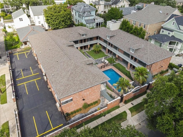 1629 Washington Ave Unit 203, New Orleans, LA 70130 - aerial perspective of suburban area featuring a pool