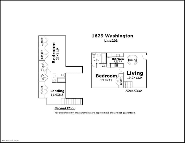 1629 Washington Ave Unit 203, New Orleans, LA 70130 - property floor plan