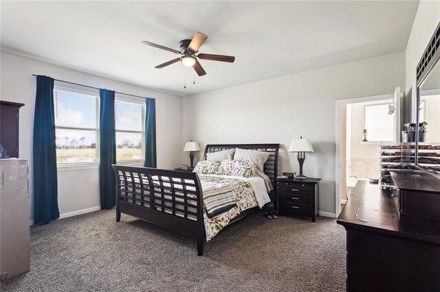 1458 Banks View St, Slidell, LA 70460 - bedroom featuring carpet flooring, baseboards, and a ceiling fan