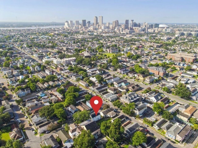 1217 N Tonti St, New Orleans, LA 70119 - aerial overview of property's location featuring skyline