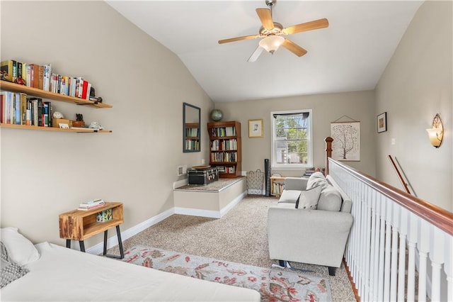 4634 Frenchmen St, New Orleans, LA 70122 - bedroom with light carpet, baseboards, and vaulted ceiling