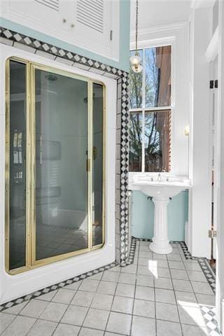 bathroom featuring tile patterned flooring
