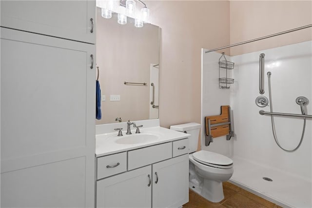180 Cross Creek Dr Unit B, Slidell, LA 70461 - full bath with a shower, vanity, toilet, and tile patterned flooring