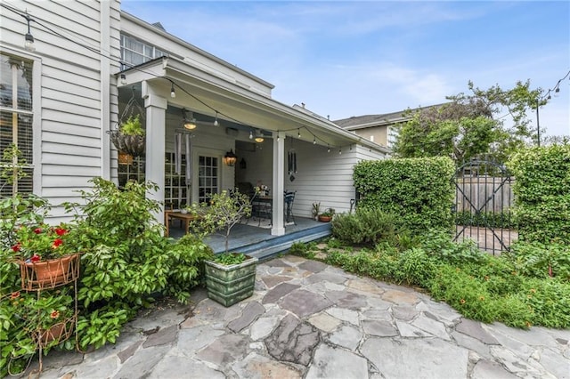 4209 Vendome Pl, New Orleans, LA 70125 - view of patio featuring a gate and fence