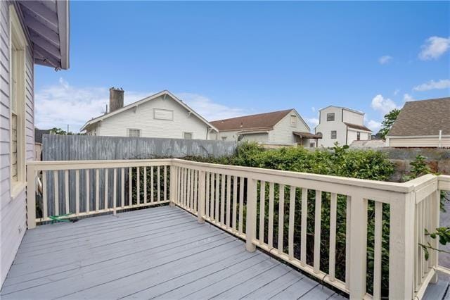 wooden deck with fence