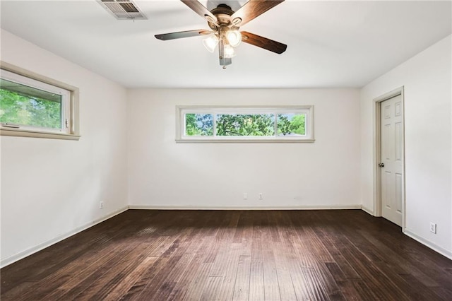 119 Belle Terre Blvd, Covington, LA 70433 - spare room with a ceiling fan, wood finished floors, a healthy amount of sunlight, and visible vents