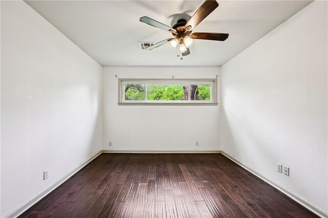 119 Belle Terre Blvd, Covington, LA 70433 - empty room with baseboards, ceiling fan, and hardwood / wood-style flooring