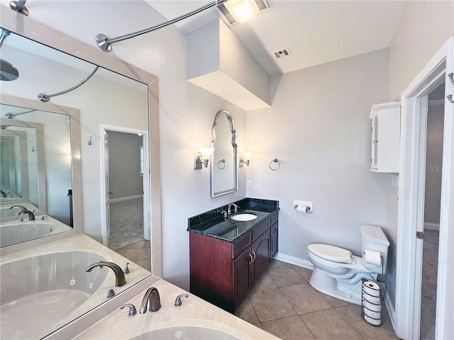 4026 Platt St, Kenner, LA 70065 - full bathroom featuring double vanity, tile patterned flooring, and a whirlpool tub