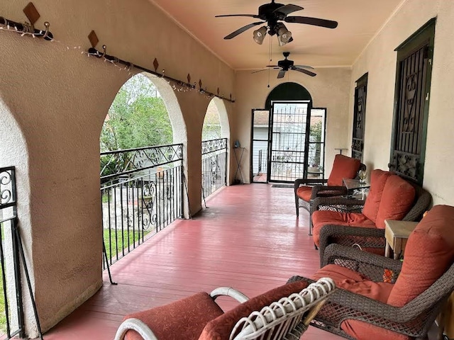 3612 Johnson St, Metairie, LA 70001 - balcony with a ceiling fan