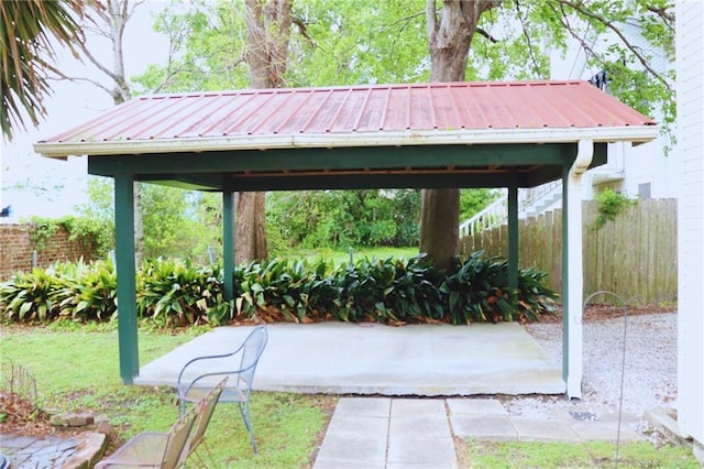 3612 Johnson St, Metairie, LA 70001 - view of patio with fence and a gazebo