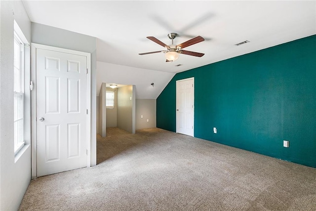 2106 Swan St, Slidell, LA 70460 - additional living space featuring carpet flooring, ceiling fan, and lofted ceiling