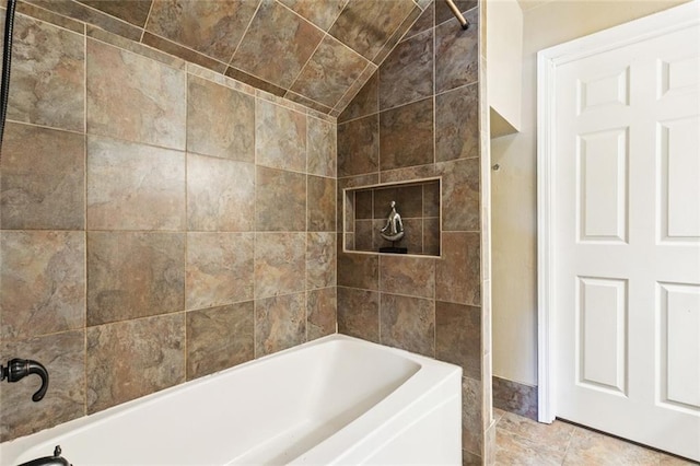 2106 Swan St, Slidell, LA 70460 - bathroom with tub / shower combination and vaulted ceiling