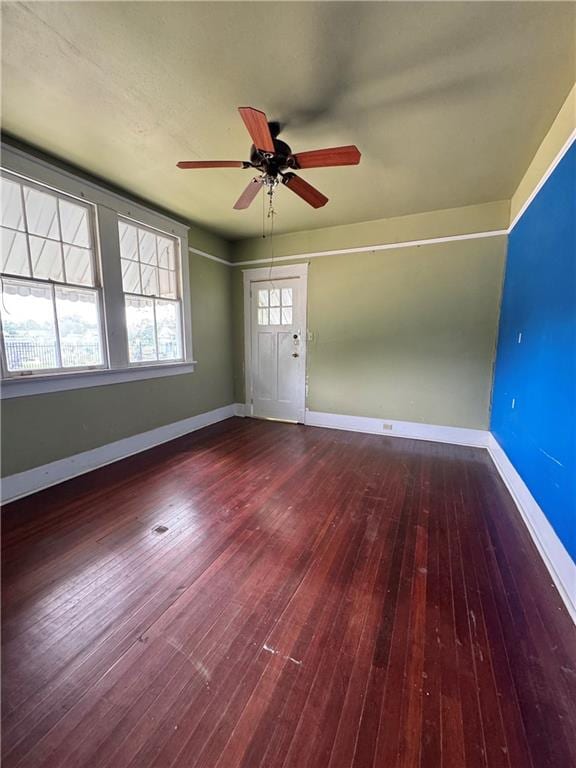770002 Spruce St, New Orleans, LA 70118 - interior space featuring baseboards, a ceiling fan, and hardwood / wood-style flooring