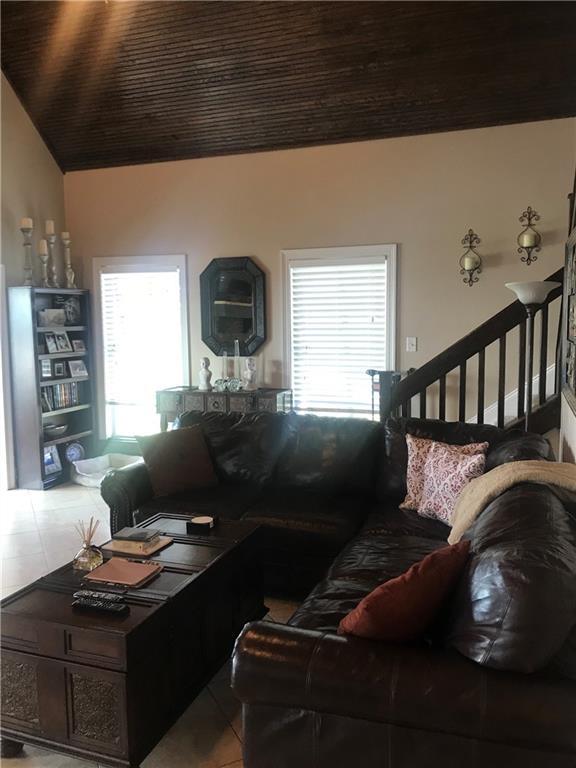 view of tiled living room