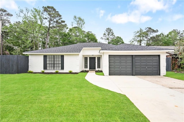 146 Bluefield Dr, Slidell, LA 70458 - view of front of property with an attached garage, driveway, brick siding, and a shingled roof