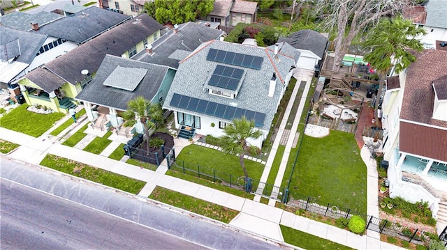 drone / aerial view with a residential view