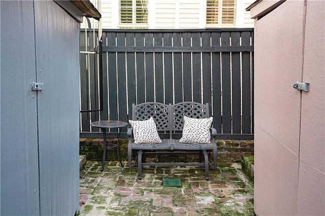 view of patio / terrace with fence