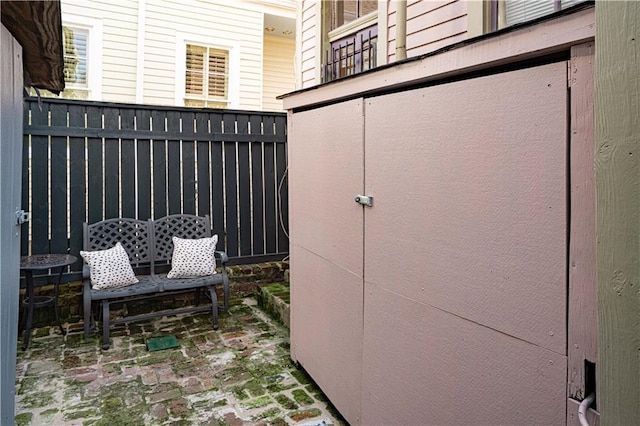 view of patio with fence