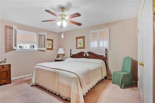 5004-0606 Newlands St, Metairie, LA 70006 - bedroom with carpet floors, baseboards, and ceiling fan