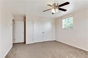 5004-0606 Newlands St, Metairie, LA 70006 - unfurnished bedroom featuring ceiling fan, a closet, baseboards, and carpet floors