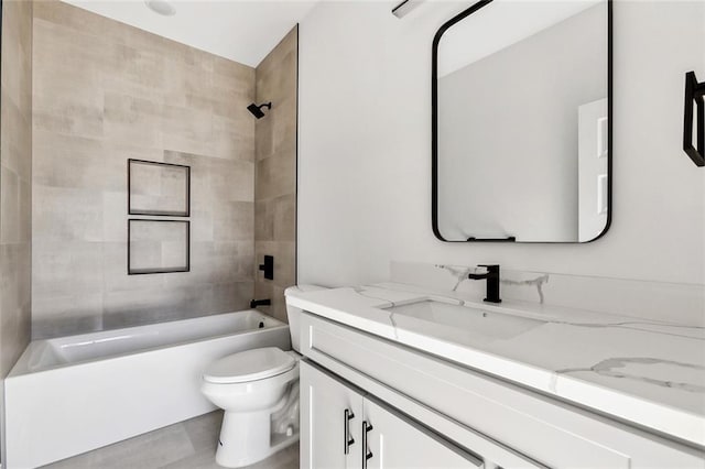 3501-03 Hamburg St, New Orleans, LA 70122 - bathroom with toilet, vanity, and shower / washtub combination