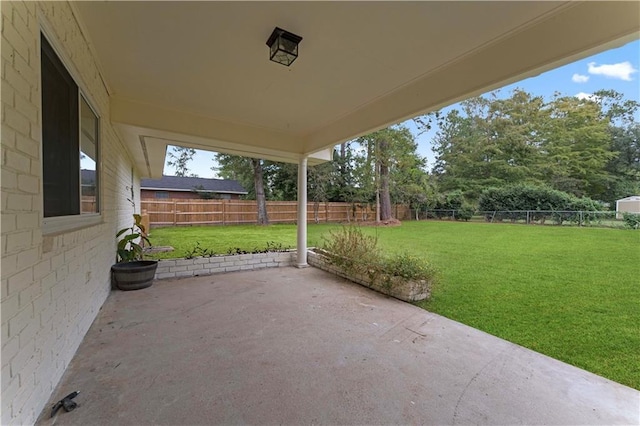 view of patio / terrace with a fenced backyard