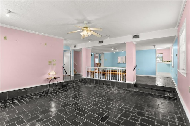 3952 Augusta St, Metairie, LA 70001 - interior space with a ceiling fan, baseboards, and visible vents