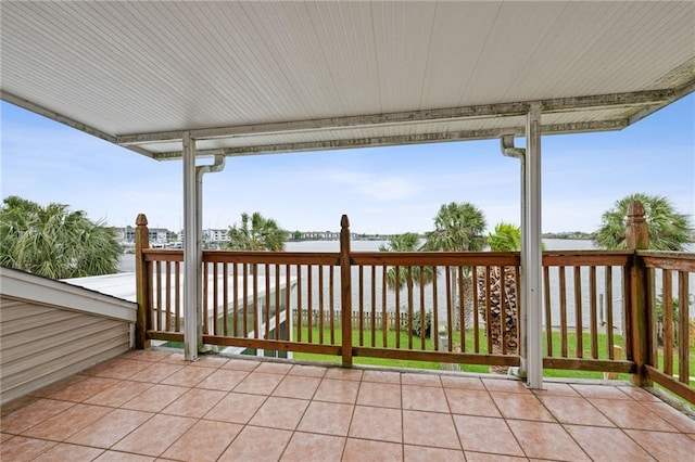 1091 Marina Dr, Slidell, LA 70458 - view of patio with a deck with water view
