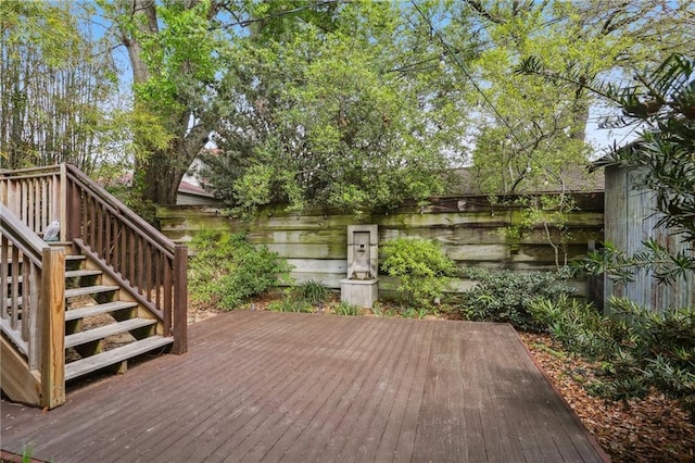 2227 Wirth Pl, New Orleans, LA 70115 - deck featuring fence and stairway