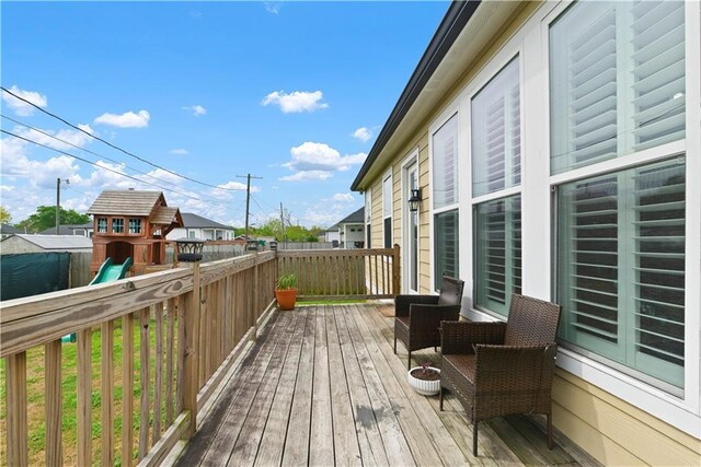 85 W Claiborne Sq, Chalmette, LA 70043 - deck with a playground