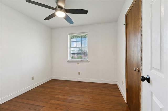 2344 Mississippi Ave, Metairie, LA 70003 - empty room with baseboards, a ceiling fan, and wood finished floors