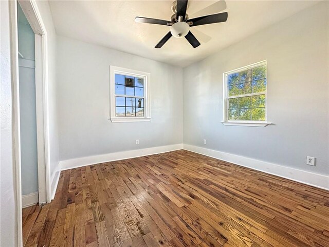 165355 Treasure St, New Orleans, LA 70119 - empty room featuring hardwood / wood-style flooring and ceiling fan