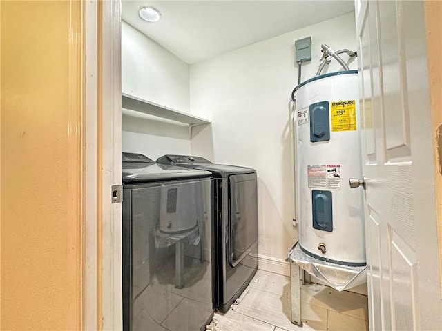 165355 Treasure St, New Orleans, LA 70119 - washroom featuring water heater and separate washer and dryer