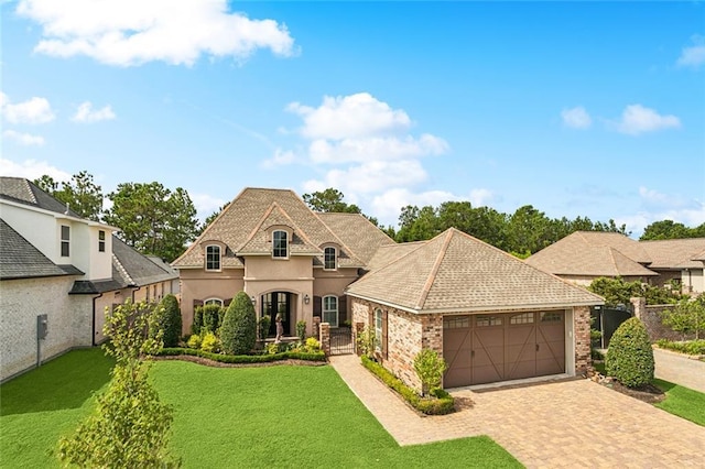 809 S Corniche Du Lac, Covington, LA 70433 - french country inspired facade featuring a garage, driveway, and stucco siding
