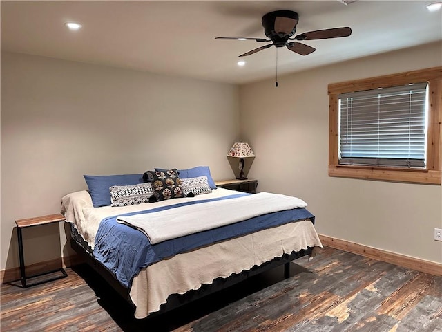 130 N Oak Ct, Luling, LA 70070 - bedroom with wood finished floors, recessed lighting, and ceiling fan