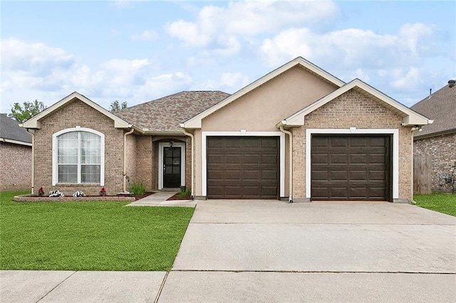 2925 Monica Ln, Marrero, LA 70072 - single story home featuring a front yard, an attached garage, a shingled roof, and driveway