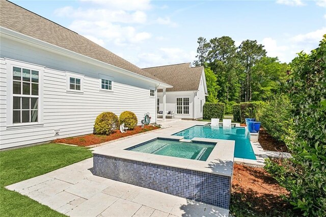 892 Chretien Point Ave, Covington, LA 70433 - view of pool with an in-ground hot tub and a patio