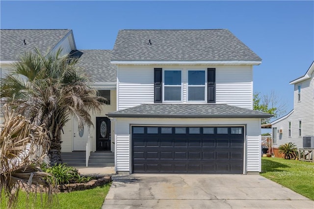 272 Marina Dr, Slidell, LA 70458 - view of front of house featuring a garage, roof with shingles, and driveway