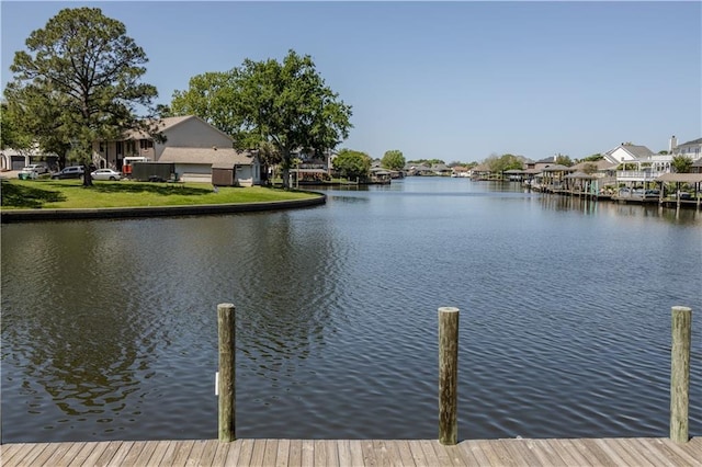272 Marina Dr, Slidell, LA 70458 - view of dock featuring a water view and a residential view