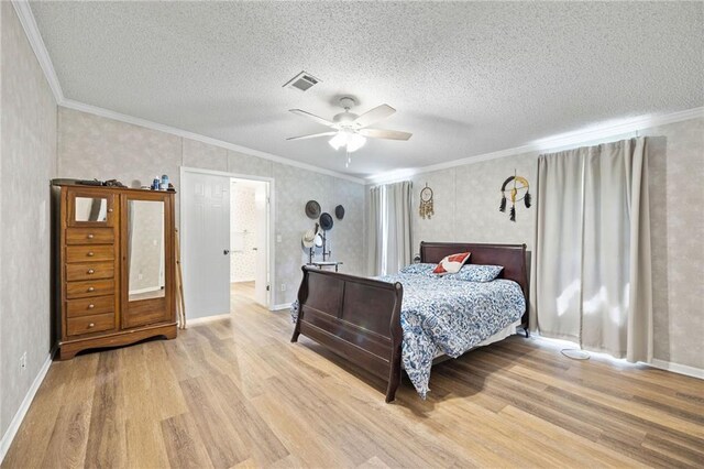 1510 Pumping Station Rd, Greensburg, LA 70441 - bedroom with wood finished floors, ornamental molding, and visible vents